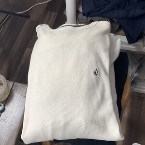 Volcom Men's Cream Crewneck Shirt